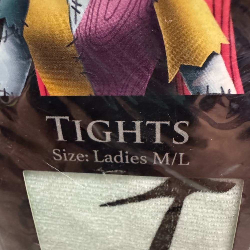 Disney Tim Burton's The Nightmare Before Christmas Tights Ladies M/L NEW NIP - Picture 3 of 5